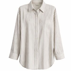Maurices Striped Button Down Shirt - White and Black very soft material
